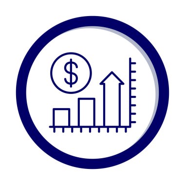 Artan ikon vektör illüstrasyonunun fiyatı