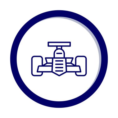 Yarış arabası simgesinin vektör illüstrasyonu