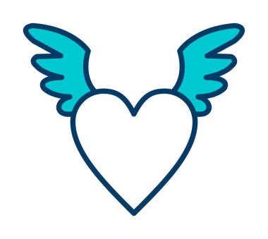 Kalp. Web simgesi basit illüstrasyon