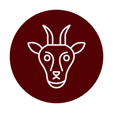 Keçi başı düz vektör simgesi 