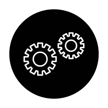 Gears'ı web simgesi, vektör çizim 