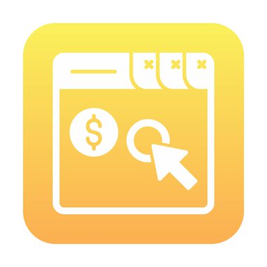 Her Tıklama simgesine Öde, vektör illüstrasyonu