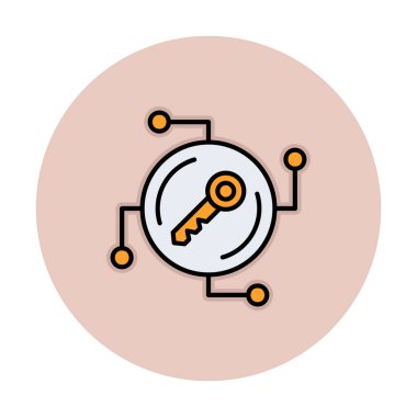 Anahtar ağ simgesi vektör illüstrasyonu 