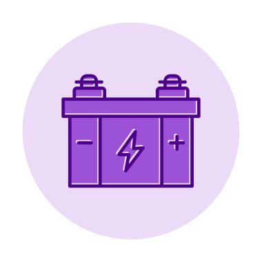 araba aküsü vektör illüstrasyonu