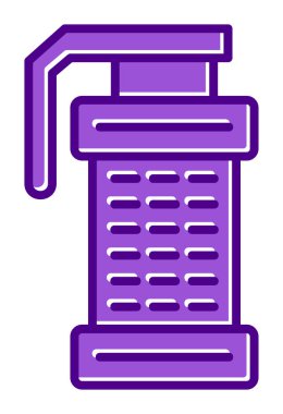 Smoke Grenade web simgesi, vektör illüstrasyonu