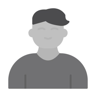 Saç stili vektör çizimi olan genç erkek avatar 