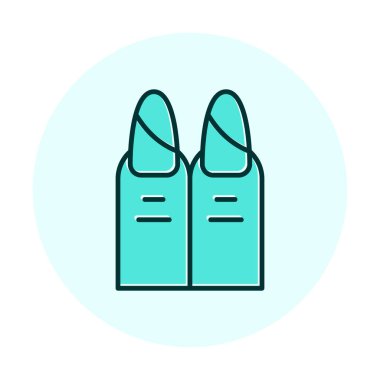 iki çivi web simgesi, vektör illüstrasyonu 