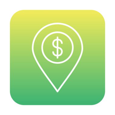 iğne imleci simgesi, vektör illüstrasyonu, Dolar Konumu                  