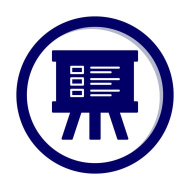 Üniversite Sunum ikonu vektör illüstrasyonu 