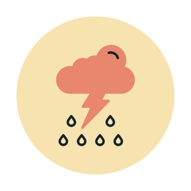 Gök Gürültüsü hava simgesinin vektör çizimi