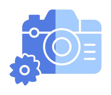 fotoğraf makinesi ikon vektör illüstrasyonu                      