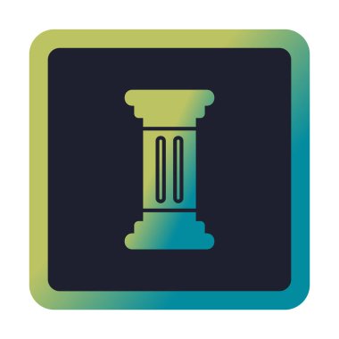 Sütun düz simgesinin vektör illüstrasyonu