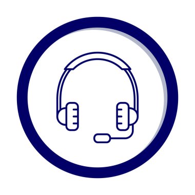 kulaklıklar düz simge, vektör illüstrasyonu