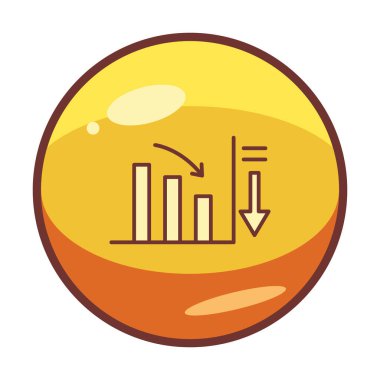 Basit grafik simgesi, vektör illüstrasyonunu azalt