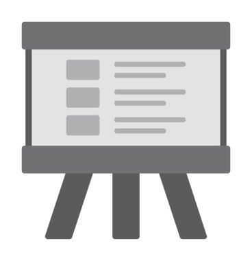 Üniversite Sunum ikonu vektör illüstrasyonu 