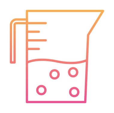 Beaker modern simgesinin vektör illüstrasyonu                          