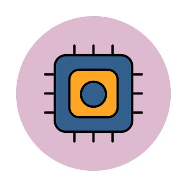 vector illustration of Processor modern icon