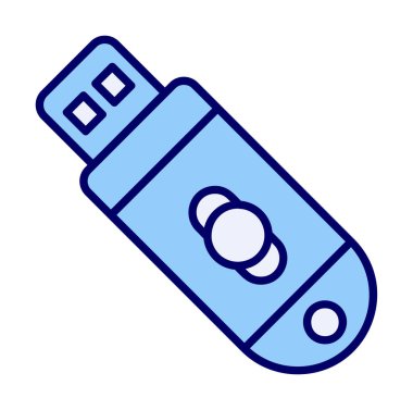 usb flash disk simgesinin vektör çizimi 