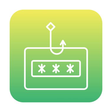  phishing line simgesi vektör illüstrasyon tasarımı