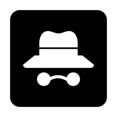 Basit Incognito simgesi, vektör illüstrasyonu