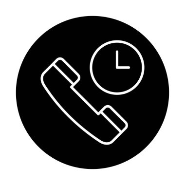 Basit Arama Bekleme simgesi, vektör illüstrasyonu