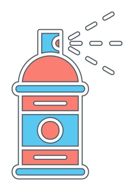 Boya spreyi simgesi, vektör illüstrasyonu 