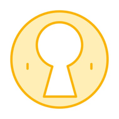 Anahtar deliği vektör çizimi, simge ögesi biçimi              