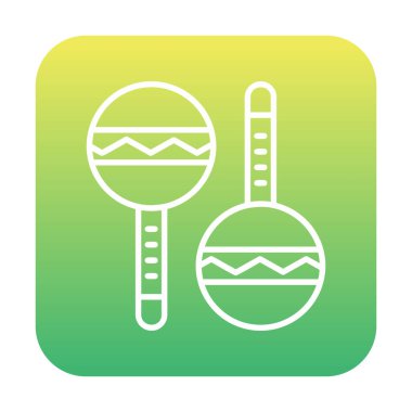 maracas simgesi vektör illüstrasyonu