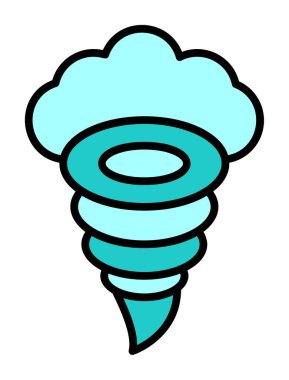 Tornado Simgesi, basit vektör illüstrasyonu
