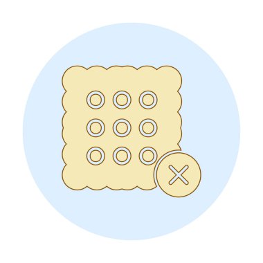 Basit Şekersiz simge, vektör illüstrasyonu