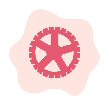 Lastik yassı vektör simgesi beyaz arkaplanda izole edildi