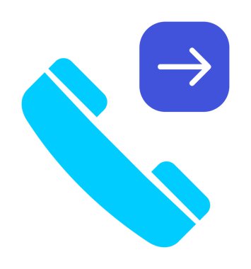 Giden telefon simgesi arkaplanda izole edildi