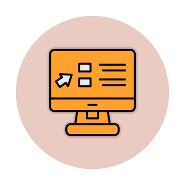 Basit Online Course Üniversitesi simgesi, vektör illüstrasyonu