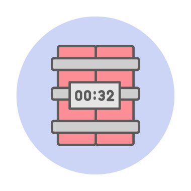 Zaman bombası ikonu vektör illüstrasyonu.