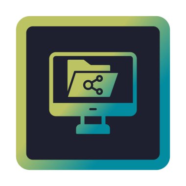 Basit Dosya Paylaşımı simgesi, vektör illüstrasyonu