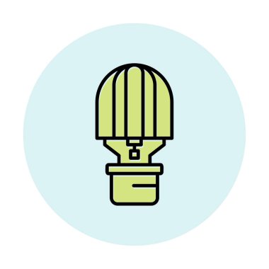 Sıcak Hava Balonu web simgesi basit illüstrasyon