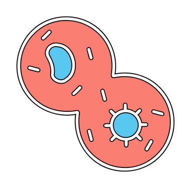 Mitoz web simgesi, vektör illüstrasyonu