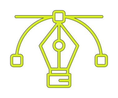 Basit kalem aracı simgesi, vektör illüstrasyonu