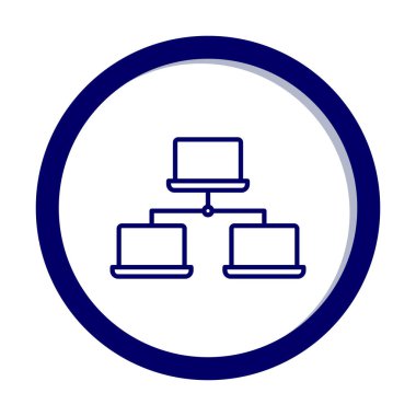 Basit ağ simgesi, vektör illüstrasyonu