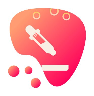 Pipette düz renk vektör ikonu tasarımı 