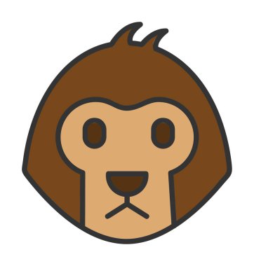  maymun arka planda izole. vektör illüstrasyonu