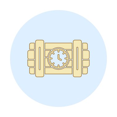 Zaman bombası ikonu vektör illüstrasyonu.