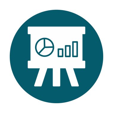 Whiteboard simgesinin vektör illüstrasyonu