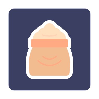 Şeker düzlüğü simgesi, vektör illüstrasyonu  