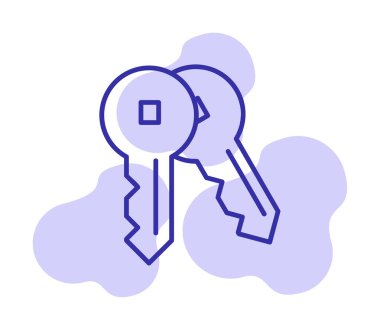 anahtar simgesi. düz dizayn. vektör illüstrasyonu 