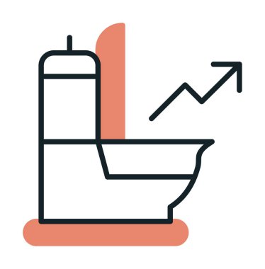 Ok simgesi vektör illüstrasyonlu idrar 