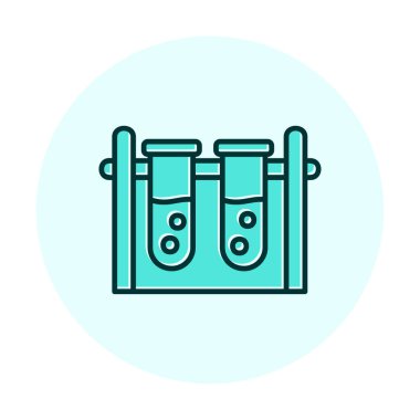 test tüpleri vektör düz renk simgesi 