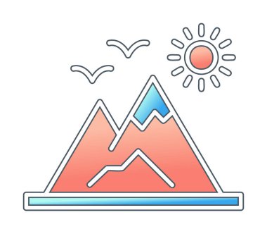 dağ ikonu vektör illüstrasyonu 