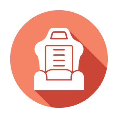 araba koltuğu simgesi, vektör illüstrasyonu 