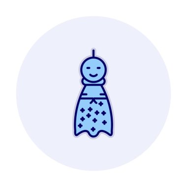 Teru Teru Bozu simgesi, vektör çizimi